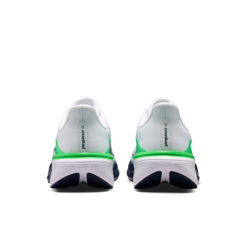 Men's Pegasus 42 (107 - White/Midnight Navy-Green Spark)