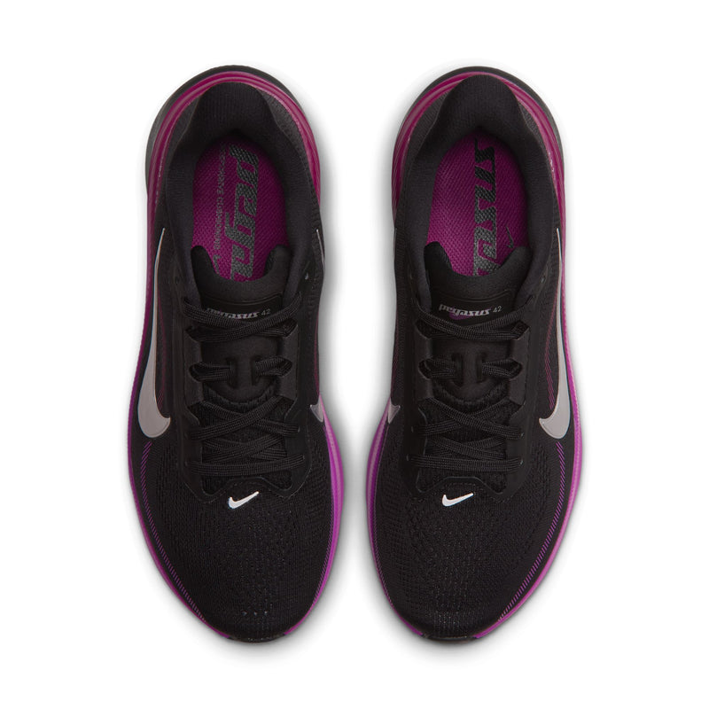 Women's Pegasus 42 (Black/Metallic Silver-Vivid Purple)
