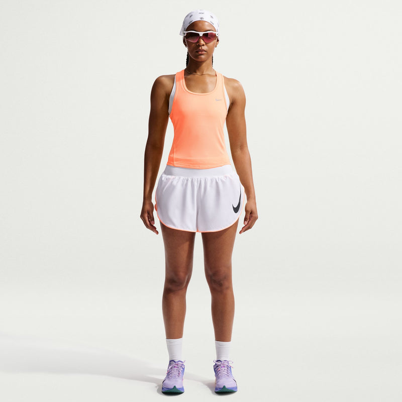 Women's Tempo Dri-FIT ADV Cropped Mesh Tank Top (852 - Orange Pulse/Photon Dust/Reflective Silver)