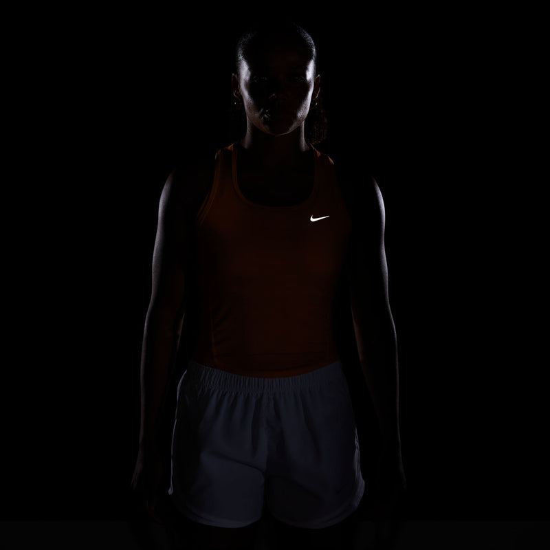 Women's Tempo Dri-FIT ADV Cropped Mesh Tank Top (852 - Orange Pulse/Photon Dust/Reflective Silver)