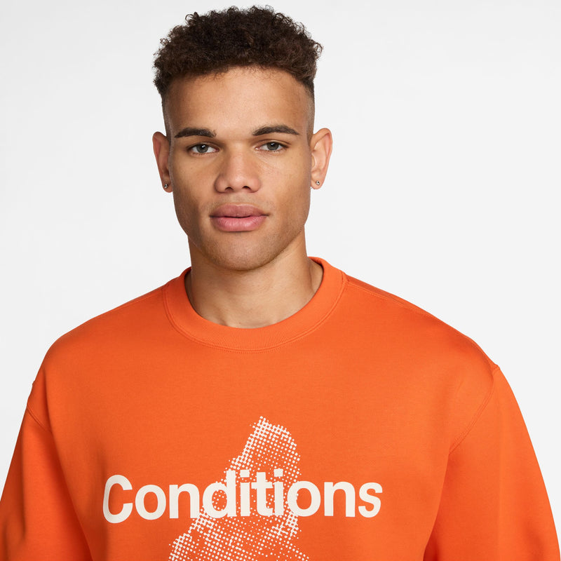 Men's ACG "Tuff Fleece" Therma-FIT Pullover Crew-Neck Sweatshirt (819 - Safety Orange)