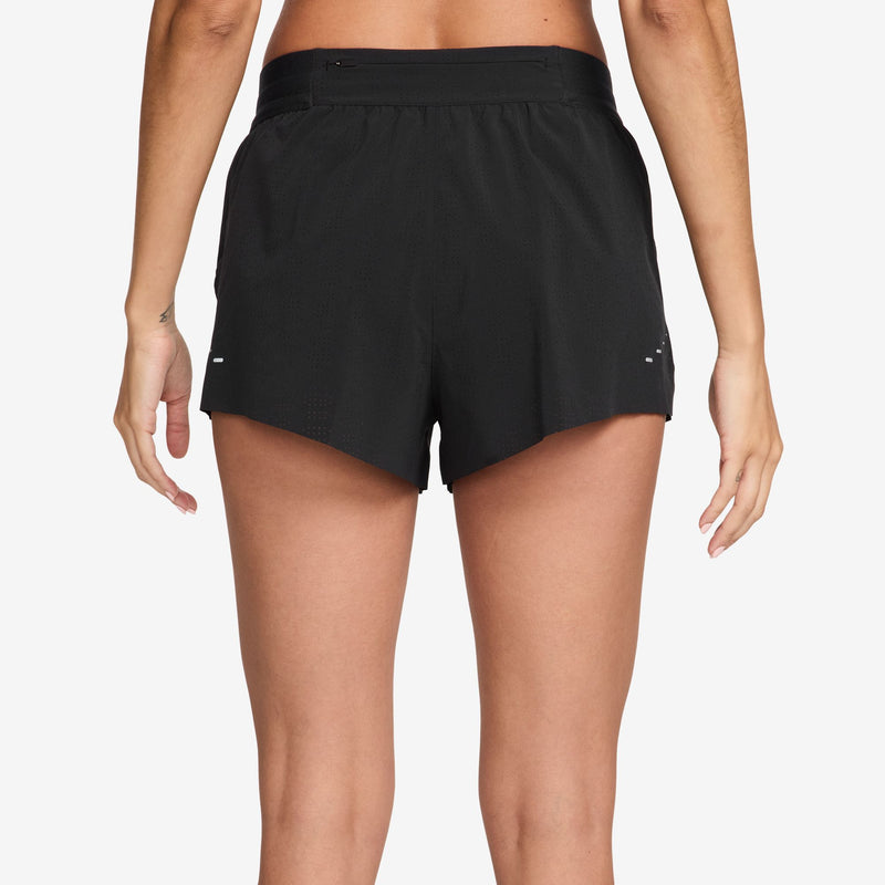 Women's Swift Breathe Dri-FIT Mid-Rise 2.5" Brief-Lined Running Shorts (010 - Black/Black/White/Reflective Silver)