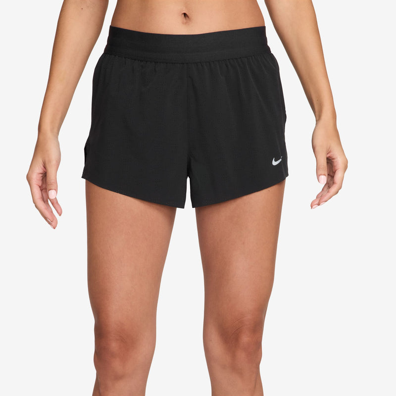 Women's Swift Breathe Dri-FIT Mid-Rise 2.5" Brief-Lined Running Shorts (010 - Black/Black/White/Reflective Silver)