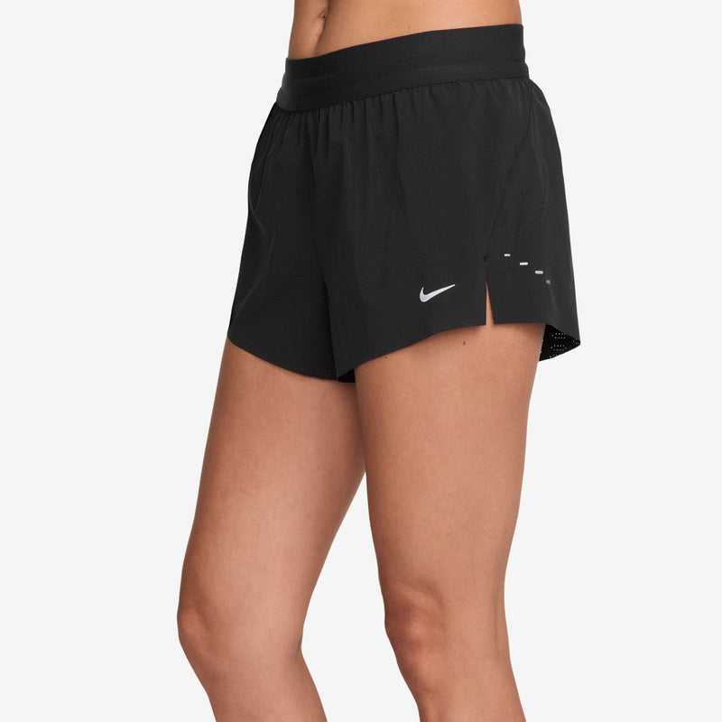 Women's Swift Breathe Dri-FIT Mid-Rise 2.5" Brief-Lined Running Shorts (010 - Black/Black/White/Reflective Silver)