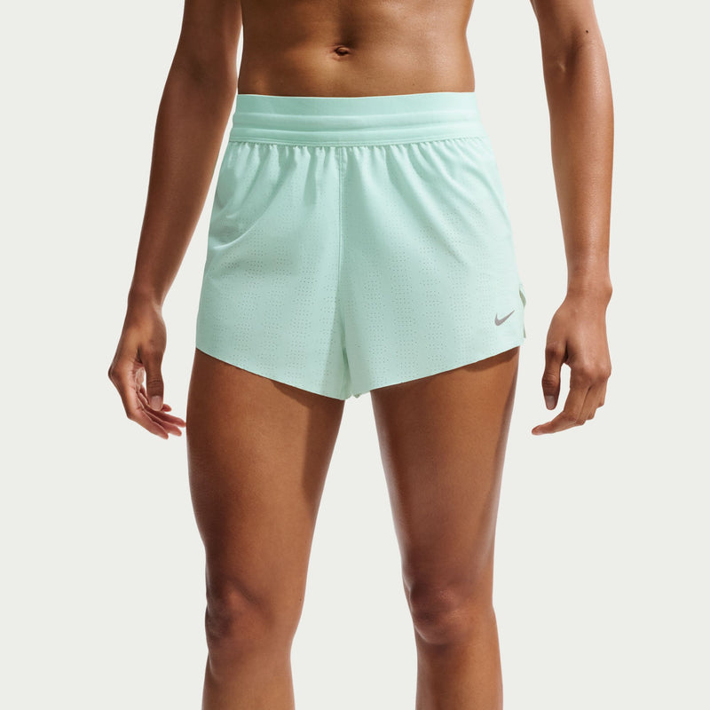 Women's Swift Breathe Dri-FIT Mid-Rise 2.5" Brief-Lined Running Shorts (394 - Barely Green/Photon Dust/Reflective Silver)