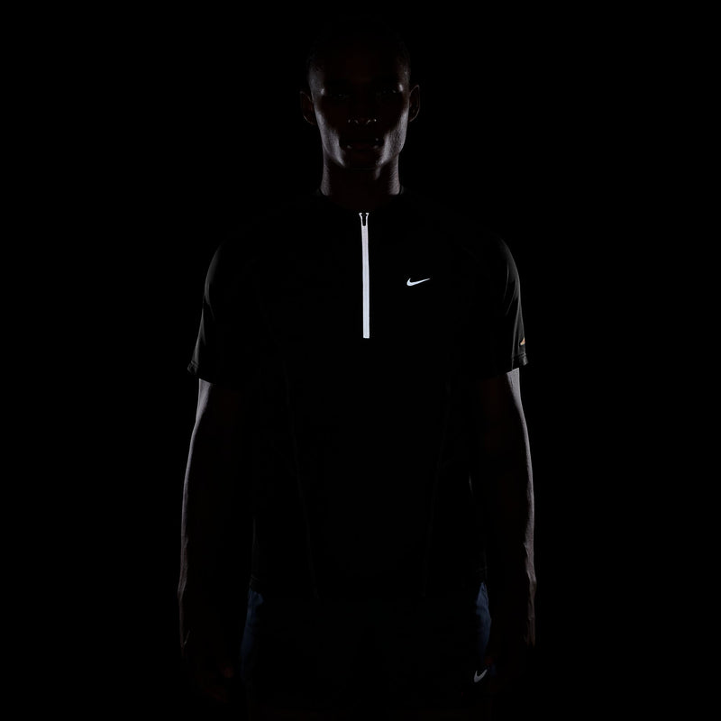 Men's Retro Dri-Fit Short-Sleeve Running Top (010 - Black/Black/Black/Reflective Silver)