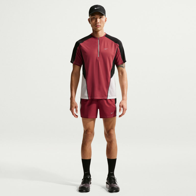Men's Retro DRI-FIT ADV 4" Brief-lined Running Shorts (613 - Team Crimson/Black/Reflective Silver)