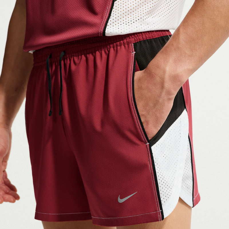 Men's Retro DRI-FIT ADV 4" Brief-lined Running Shorts (613 - Team Crimson/Black/Reflective Silver)