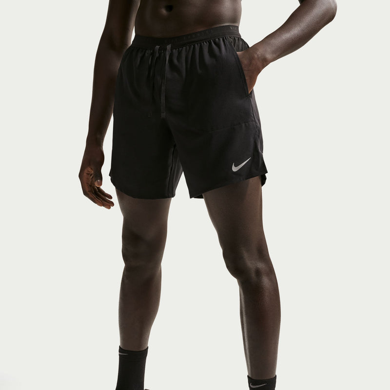 Men's Stride Dri-FIT 7" 2-in-1 Running Shorts (010 - Black/Reflective Silver)