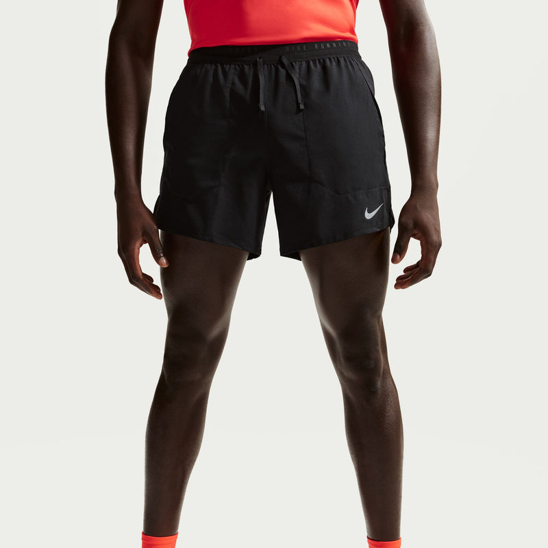 Men's Stride Dri-FIT 5" Brief-Lined Running Shorts (010 - Black/Reflective Silver)
