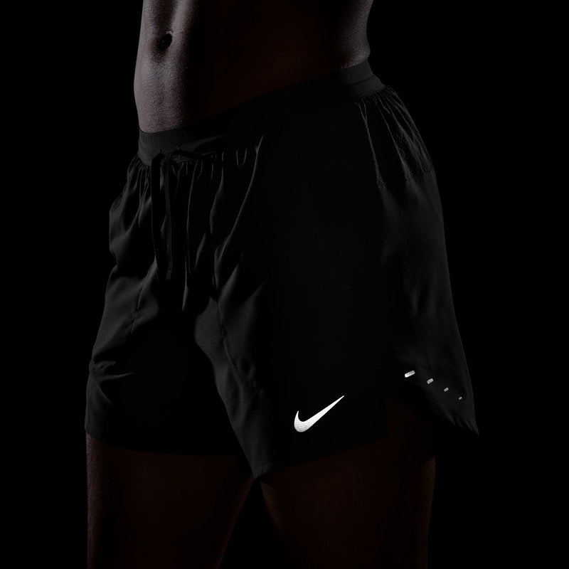 Men's Stride Dri-FIT 5" Brief-Lined Running Shorts (010 - Black/Reflective Silver)