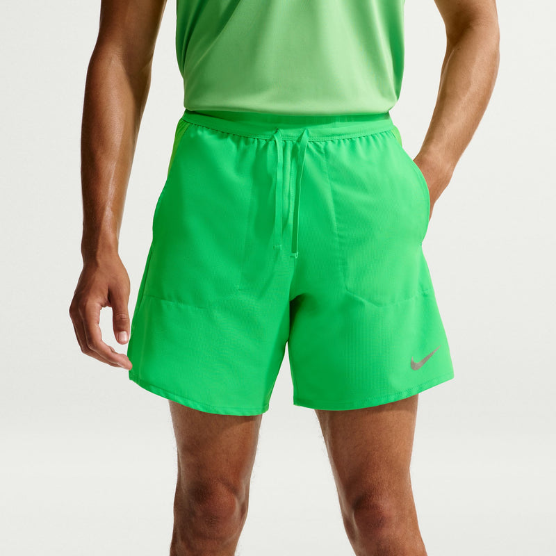 Men's Stride Dri-FIT 5" Brief-Lined Running Shorts (329 - Green Spark/Reflective Silver)