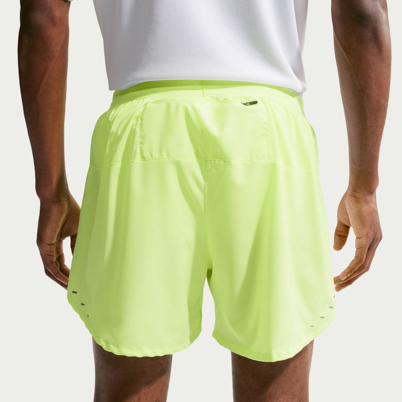 Men's Stride Dri-FIT 5" Brief-Lined Running Shorts (737 - Volt Ice/Reflective Silver)