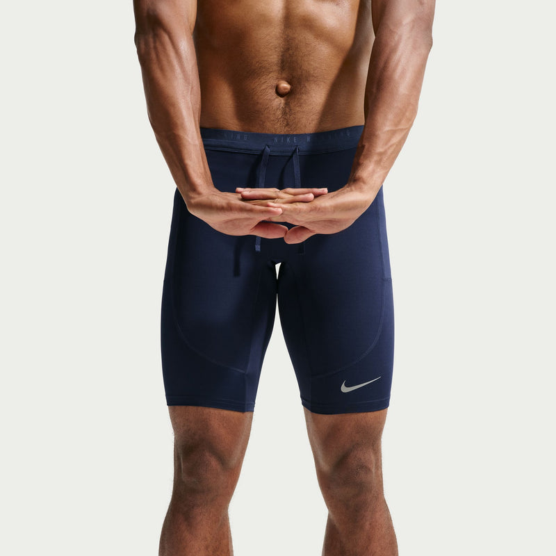 Men's Stride Dri-FIT 1/2-Length Running Tights (410 - Midnight Navy/Reflective Silver)