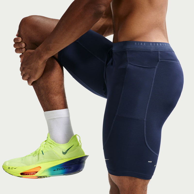 Men's Stride Dri-FIT 1/2-Length Running Tights (410 - Midnight Navy/Reflective Silver)