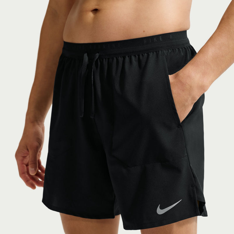 Men's Stride Dri-FIT 7" Brief-Lined Running Shorts (010 - Black/Reflective Silver)