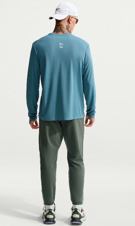 Men’s Miler Dri-FIT Long-Sleeve Running Top (Smokey Blue/Reflective Silver)