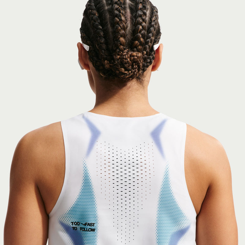 Women's AeroSwift Women's Dri-FIT ADV Cropped Running Tank Top (100 - White/Black/Black)