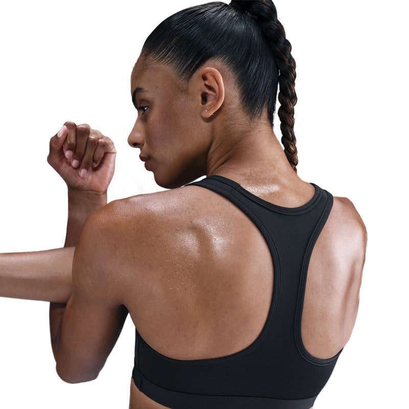 Women’s Swoosh Medium-Support Non-Padded Sports Bra (010 - Black/White)