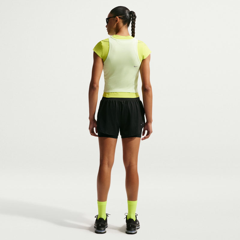 Women's Flow Dri-FIT 2-in-1 Mesh Running Shorts (010 - Black/Reflective Silver)