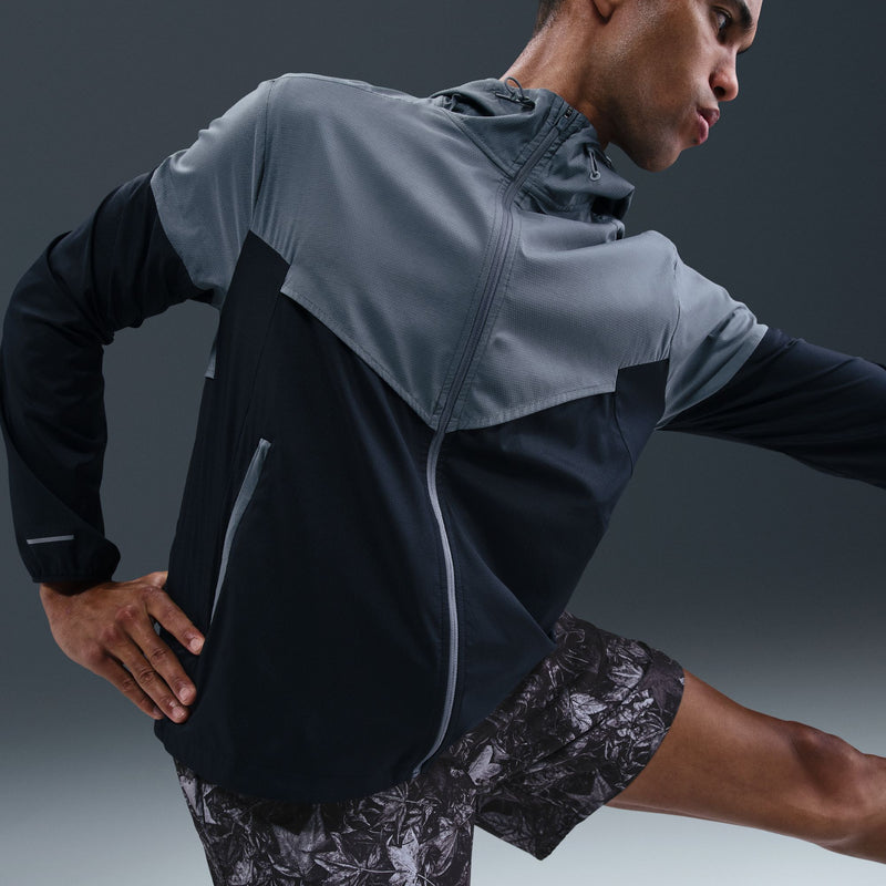 Men's Dri-FIT 7" Brief-Lined Printed Running Shorts (010 - Black/White/Reflective Silver)