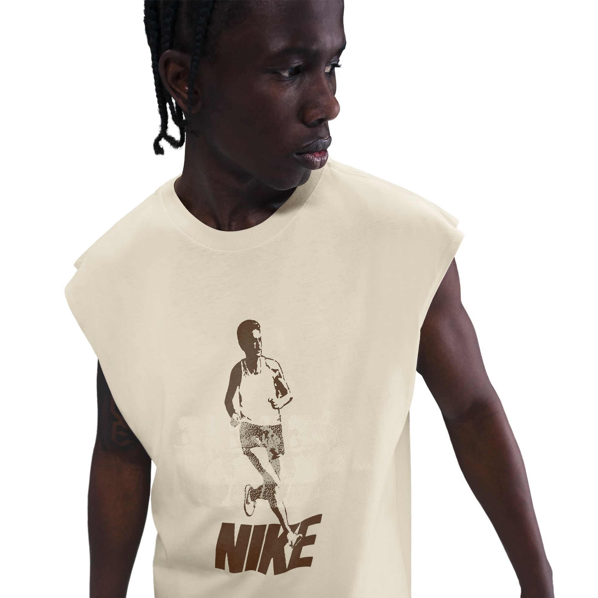Men's Sleeveless Running T-Shirt (113 - Coconut Milk) — TC Running Co