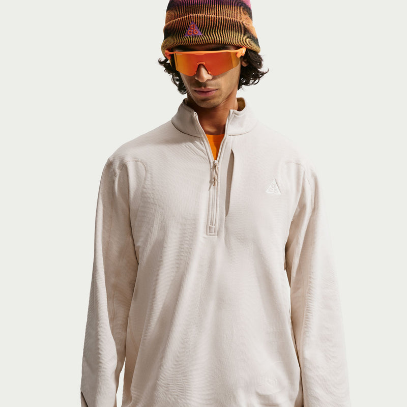 Men's ACG Wolf Grid Therma-FIT 1/2-Zip Hiking Top (104 - Lt Orewood Brn/Cream II/Summit White)