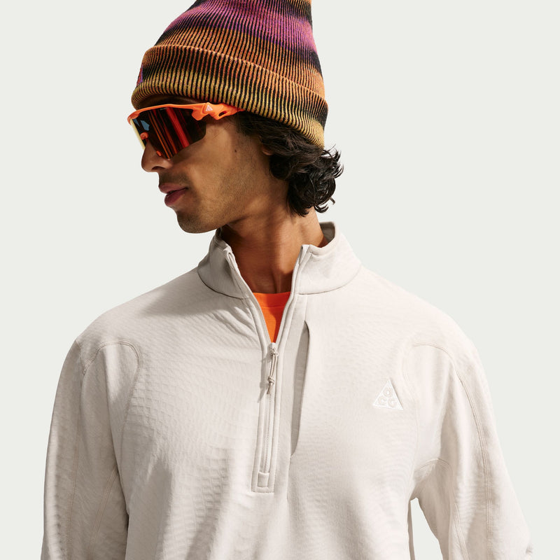 Men's ACG Wolf Grid Therma-FIT 1/2-Zip Hiking Top (104 - Lt Orewood Brn/Cream II/Summit White)
