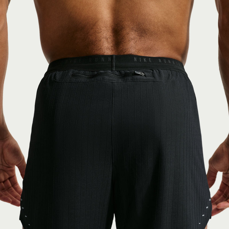 Men's Stride Aero-FIT 5" Brief-Lined Running Shorts (010 - Black/Reflective Silver)
