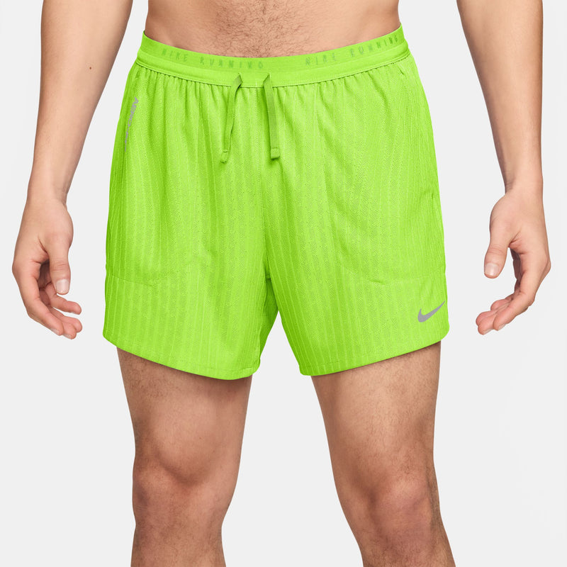Men's Stride Aero-FIT 5" Brief-Lined Running Shorts (702 - Volt/Reflective Silver)