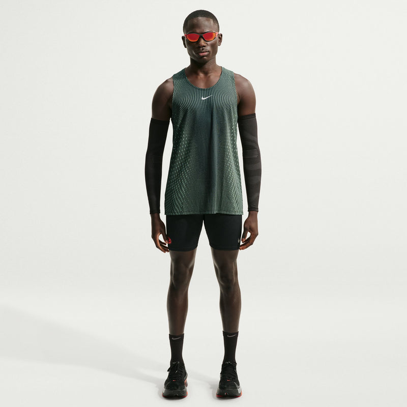 Men's Stride Aero-FIT Running Tank Top (011 - Black/Lt Green Spark/Reflective Silver)