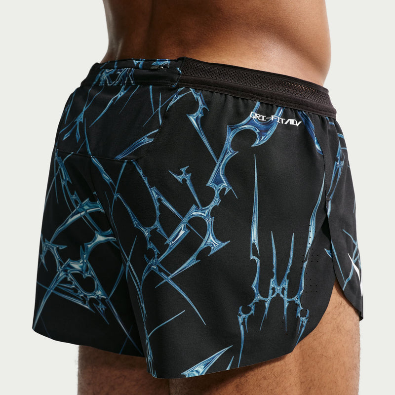 Men's Aeroswift Dri-FIT ADV Printed Running Shorts (010 - Black/White)