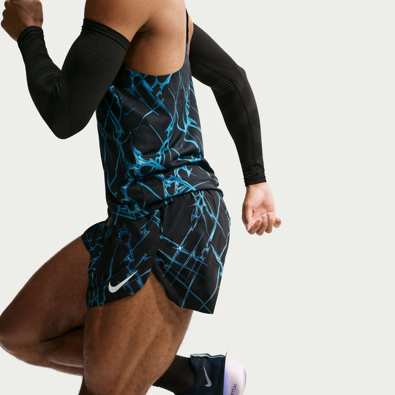 Men's Aeroswift Dri-FIT ADV Printed Running Shorts (010 - Black/White)