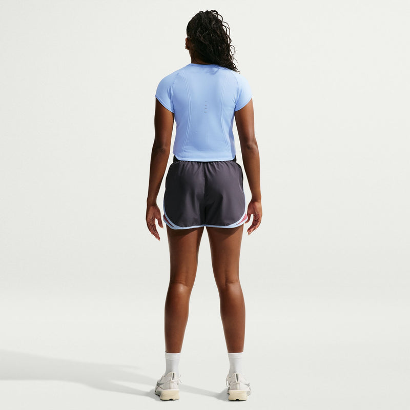 Women's Swift Dri-FIT Seamless Cropped Short-Sleeve Running Top (468 - Aluminum/Cool Grey/Reflective Silver)
