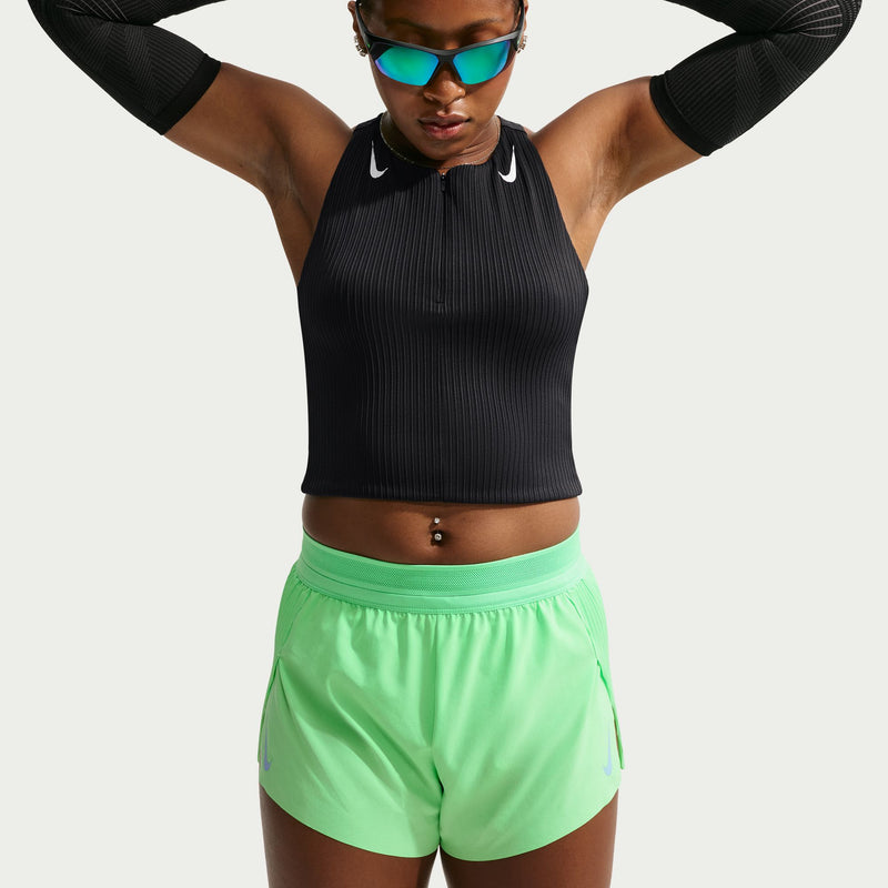 Women's AeroSwift Dri-FIT ADV Cropped Running Tank Top (010 - Black/White)