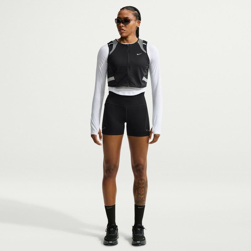 Women's Tempo Flash Running Vest (Black/Reflective Silver)