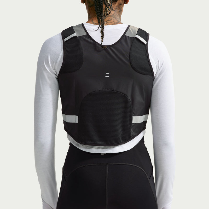 Women's Tempo Flash Running Vest (Black/Reflective Silver)