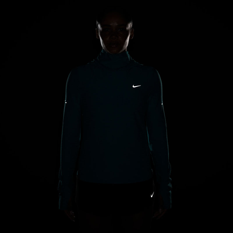 Women's Swift Therma-FIT Long-Sleeve Hooded Running Top (Energy/Reflective Silver)