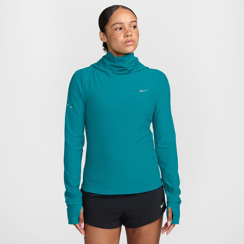 Women's Swift Therma-FIT Long-Sleeve Hooded Running Top (Energy/Reflective Silver)