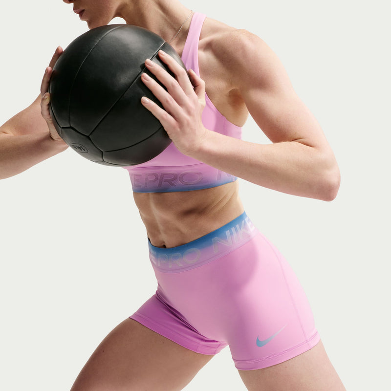 Women's Pro 3" Mid-Rise Shorts (621 - Pink Rise/Work Blue)