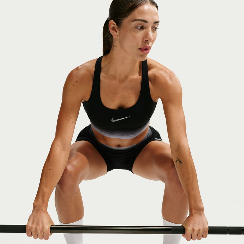 Women’s Pro Light-Support Non-Padded Sports Bra (010 - Black/Black/Ghost/Smoke Grey)