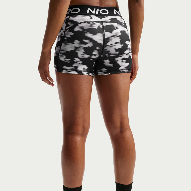 Women's Pro 3" Mid-Rise Printed Biker Shorts (010 - Black/White)