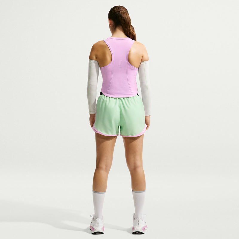 Women's Swift Women's Dri-FIT Seamless Cropped Running Tank Top (621 - Pink Rise/Cool Grey/Reflective Silver)