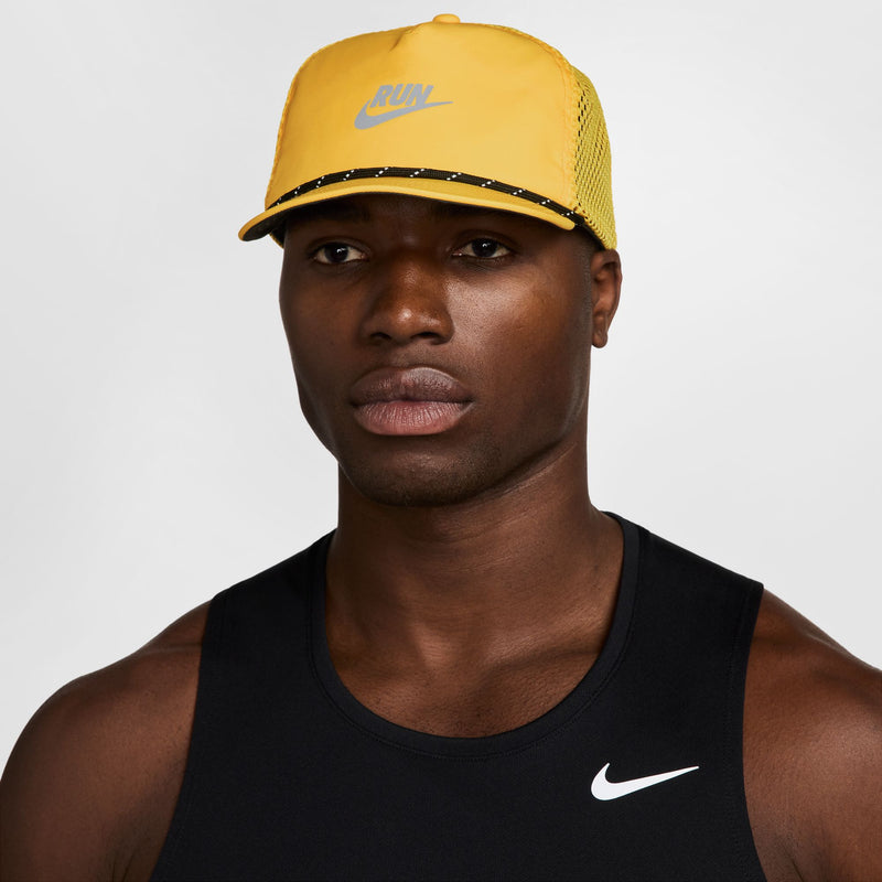 Unisex Nike Pro Dri-FIT Unstructured Swoosh Run Cap (848 - Citron Pulse/Anthracite/Reflective Silver)
