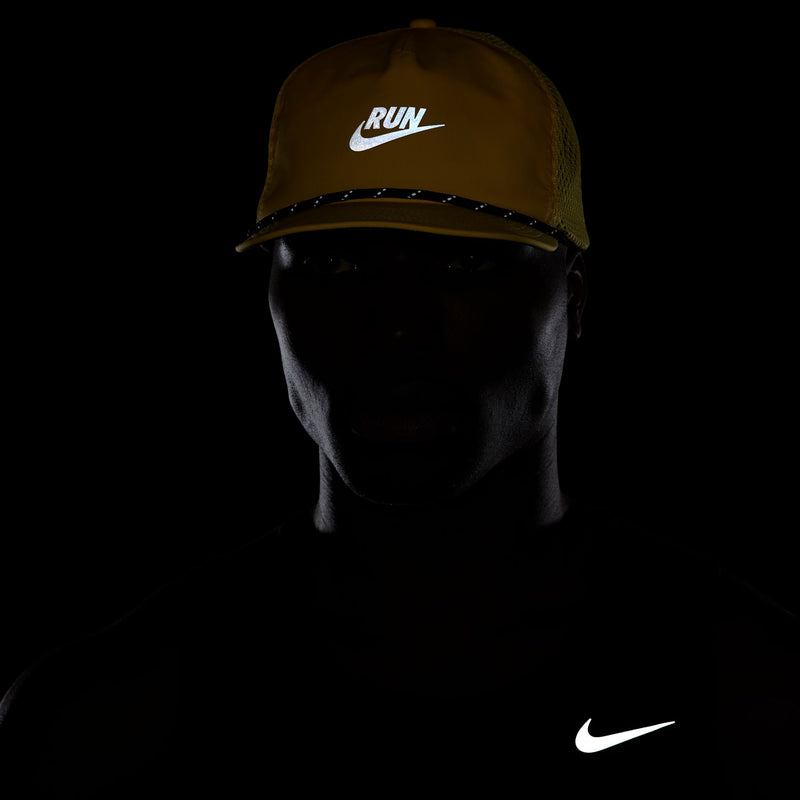 Unisex Nike Pro Dri-FIT Unstructured Swoosh Run Cap (848 - Citron Pulse/Anthracite/Reflective Silver)