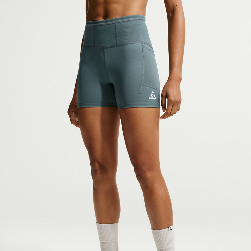 Women's ACG Dri-FIT High-Waisted 4" Trail Running Shorts (382 - Mineral Slate/Black Spruce/Summit White)