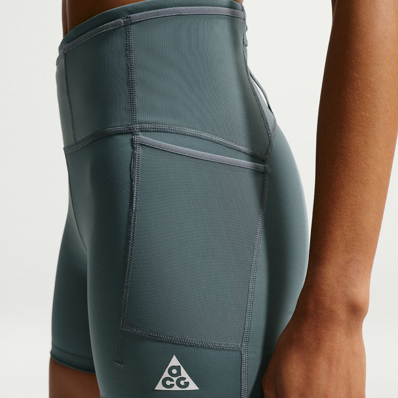Women's ACG Dri-FIT High-Waisted 4" Trail Running Shorts (382 - Mineral Slate/Black Spruce/Summit White)