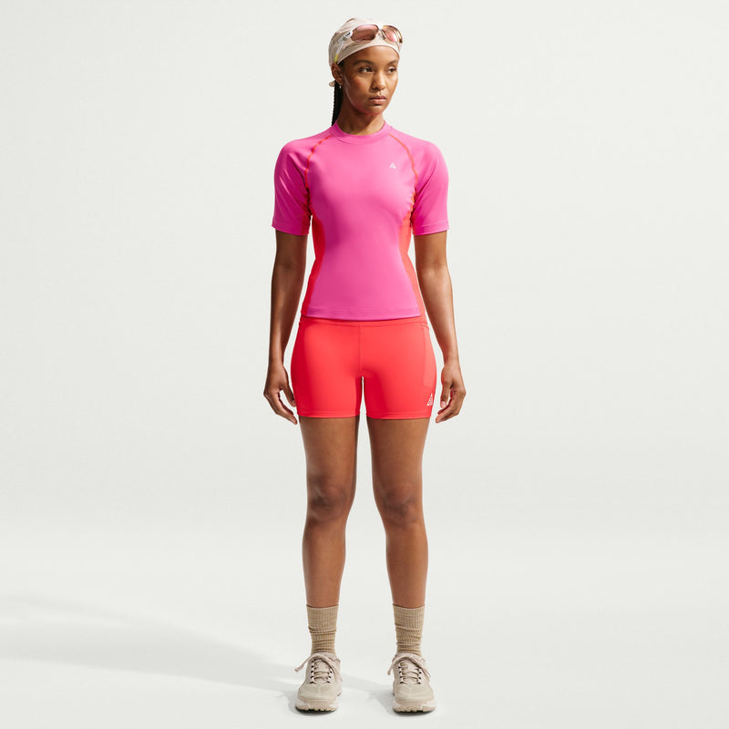 Women's ACG Dri-FIT High-Waisted 4" Trail Running Shorts (696 - Lt Crimson/Summit White)