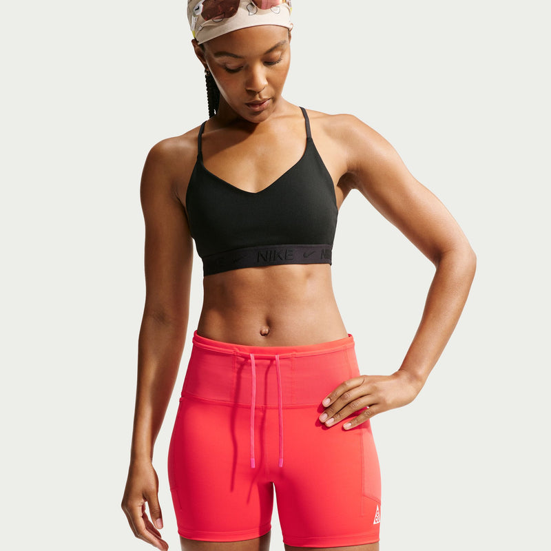 Women's ACG Dri-FIT High-Waisted 4" Trail Running Shorts (696 - Lt Crimson/Summit White)