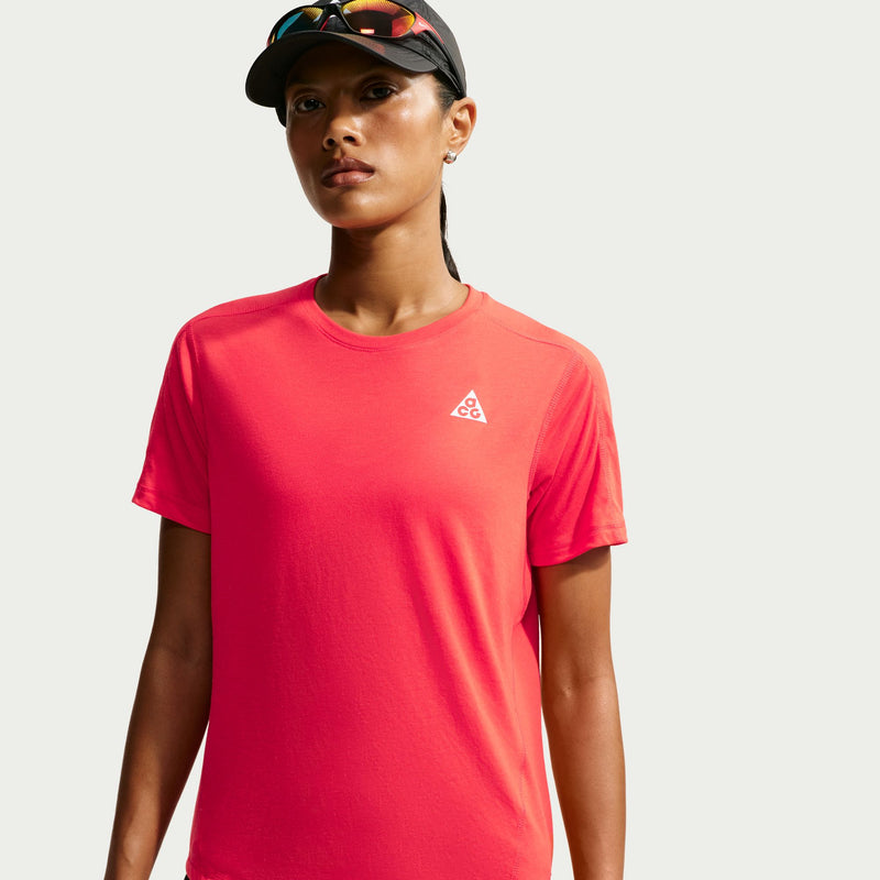 Women's ACG Dri-FIT Short-Sleeve Trail Running Top (696 - Lt Crimson/Summit White)